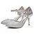 olcso Esküvői cipők-Női Cipő Glitter Tavasz Nyár Ősz Tél Stiletto Glitter Csat Lyukacsos Kompatibilitás Esküvő Ruha Party és Estélyi Ezüst Aranyozott