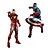 cheap Wall Stickers-3D Superhero Avengers Iron Man With Captain America 3D Wall Stickers DIY Fashion Living Room Wall Decals