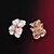 preiswerte Ohrringe-Damen Modisch Luxus-Schmuck Strass Rose Gold überzogen Diamantimitate Aleación Blumenform Vierblättriges Kleeblatt Schmuck FürHochzeit