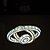 abordables Éclairages circulaires-3 anneaux 60 cm cristal led lustre métal galvanisé moderne contemporain 110-120v 220-240v
