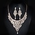 abordables Conjuntos de joyas-Mujer Cristal Legierung Boda Fiesta Ocasión especial Aniversario Cumpleaños Pedida Pendientes Collares Joyería de disfraz
