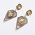 cheap Earrings-Fashion Square Hollow Triangle Earrings Jewels Classical Feminine Style