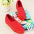 cheap Women&#039;s Slip-Ons &amp; Loafers-Women&#039;s Shoes Canvas Summer Comfort Flats Flat Heel White / Black / Red