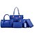 お買い得  バッグセット-女性用 バッグ PU バッグセット 6個の財布セット パターン／プリント のために ショッピング ホワイト / ブラック / ブルー / ピンク / フクシャ
