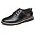 abordables Zapatos Oxford de hombre-Hombre Zapatos Cuero Primavera Otoño Oxfords Paseo Tacón Bajo Con Cordón para Fiesta y Noche Negro Marrón