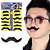 baratos Acessórios para Festa do Halloween-falso bigode em todo o mundo 12pcs / set traje do partido quente do dia das bruxas bigode engraçado falsa barba suiça