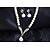 preiswerte Schmucksets-Damen Perlen Schmuckset Tropfen-Ohrringe Pendant Halskette Tropfen damas Elegant Brautkleidung Perlen Strass Ohrringe Schmuck Weiß Für Hochzeit Party Alltag Normal / Halsketten