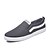 preiswerte Herrenpantoletten &amp; -slipper-Herrn Loafers &amp; Slip-Ons Flacher Absatz Komfort Normal Tüll Walking Herbst Schwarz / Blau / Grau