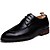 abordables Zapatos Oxford de hombre-Hombre Zapatos De Vestir Sintético Primavera / Otoño Oxfords Marrón / Negro / Talón de bloque / Con Cordón / Zapatos Confort