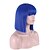 abordables Pelucas para disfraz-peluca azul peluca sintética recta recta con flequillo peluca azul oscuro pelo sintético mujer azul peluca halloween