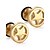 cheap Religious Jewelry-Men&#039;s Stud Earrings Star Ladies Punk Fashion Stainless Steel Titanium Steel Earrings Jewelry Golden / Rainbow / Black For Christmas Gifts Daily Casual