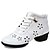 baratos Botas de dança-Mulheres Sapatos de Dança Moderna Couro Têni / Meia Solas Cadarço Salto Baixo Não Personalizável Sapatos de Dança Branco / Preto / Vermelho