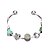 baratos Pulseiras Algema-Mulheres Para Meninas Cristal Pulseiras com Pendentes Bracelete Pulseiras Algema Com Miçangas senhoras Moda Europeu Strass Pulseira de jóias Branco / Preto / Vermelho Para Presentes de Natal Festa