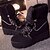 cheap Women&#039;s Boots-Women&#039;s Boots Winter Combat Boots PU Casual Flat Heel Rivet Black / Brown