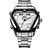 cheap Dress Classic Watches-WEIDE Men&#039;s Wrist Watch Alarm / Calendar / date / day / Chronograph Stainless Steel Band Luxury Silver / Water Resistant / Water Proof / LED / Dual Time Zones / Two Years / Maxell626+2032