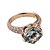 baratos Anéis-Anéis Mulheres Strass Prata / Pedaço de Platina Prata / Pedaço de Platina 4.0 / 5 / 6 / 7 / 8 / 8½ / 9 / 9½ Rosa Dourado
