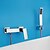 economico Sistema doccia con valvola ruvida-Shower Faucet Set - Rainfall Contemporary / Modern Chrome Shower System Ceramic Valve Bath Shower Mixer Taps / Brass / Single Handle Two Holes