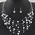 cheap Jewelry Sets-European Style Fashion Exquisite Bohemian Crystal Multilayer Shell Necklace Earring Set