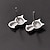 cheap Earrings-Pair of Cute Kitten Shape Earrings For Women Silver(2Pcs)