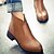 abordables Bottes Femme-Chaussures Polyuréthane Automne Hiver boîtes de Combat Bottes Gros Talon Bottine/Demi Botte Pour Décontracté Noir Marron