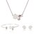 cheap Jewelry Sets-Women&#039;s Jewelry Set Stud Earrings Necklace / Bracelet Flower Ladies Earrings Jewelry Silver For Wedding Party Daily Casual / Necklace / Earrings / Bracelets &amp; Bangles