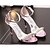abordables Sandalias de mujer-Mujer Sandalias PU Verano Casual Hebilla Tacón Stiletto Plata Rosa Dorado 7&#039;5 - 9&#039;5 cms