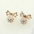 cheap Earrings-Women&#039;s Bowknot Party Work Casual European Fashion Imitation Pearl Rhinestone Earrings Jewelry Gold Bowknot For Wedding Party Daily Casual Sports