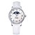 baratos Relógios da Moda-Bestdon Mulheres Relógio de Moda Quartzo Quartzo Japonês Impermeável Fase da lua Couro Banda Luxuoso Branco Azul VermelhoBranco Vermelho