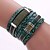 cheap Bracelets-Women&#039;s Wrap Bracelet Leather Bracelet Layered Stacking Stackable Ladies Bohemian Fashion European Multi Layer Leather Bracelet Jewelry White / Green / Brown For Party Casual Daily