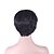 abordables Perruques Synthétiques Sans Bonnet-Perruque Synthétique Droit Coupe Asymétrique Perruque Court Cheveux Synthétiques Homme Ligne de Cheveux Naturelle Noir