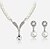 preiswerte Schmucksets-Damen Perlen Schmuckset Tropfen-Ohrringe Pendant Halskette Tropfen damas Elegant Brautkleidung Perlen Strass Ohrringe Schmuck Weiß Für Hochzeit Party Alltag Normal / Halsketten