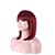 baratos Peruca para Fantasia-peruca sintética peruca cosplay reta bob peruca curta comprimento médio cabelo sintético feminino vermelho
