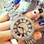 preiswerte Damenuhren-Damen Uhr Modeuhr Quartz Japanischer Quartz Edelstahl Silber / Rotgold Armbanduhren für den Alltag Analog Glanz Silber Rotgold