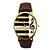 cheap Fashion Watches-Men&#039;s Wrist Watch Quartz Quilted PU Leather Black / White / Brown Chronograph Analog Ladies Sparkle Fashion - Beige Coffee Pink