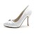 cheap Wedding Shoes-Women&#039;s Wedding Shoes Wedding Party &amp; Evening Wedding Heels Summer Rhinestone Stiletto Heel Pointed Toe Formal Shoes Satin Silver White Ivory