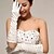 cheap Party Gloves-Polyester Opera Length Glove Bridal Gloves Party/ Evening Gloves With Ruffles