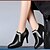 cheap Women&#039;s Boots-Women&#039;s Heels / Boots Spring / Fall / Winter Stiletto Heel Casual Dress Party &amp; Evening Rhinestone Leatherette 10.16-15.24 cm / Booties / Ankle Boots Black / Beige