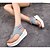 billige Sandaler til kvinder-Dame Sko Kanvas Sommer Sandaler Kile Hæl for Afslappet Mørkeblå Lyseblå
