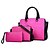 abordables Ensembles de Sacs-Femme Sacs PU Cabas / Protection Couleur Pleine Fuchsia / Rouge / Bleu