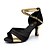 cheap Latin Shoes-Women&#039;s Latin Shoes Sandal Customized Heel Satin Leatherette Buckle Red / Silver / Gold / Indoor