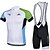 preiswerte Herrenbekleidungs-Sets-Fahrradtrikot mit Trägerhosen Herrn Kurzarm Fahhrad Bib - Shorts/Kurze radhose MIT Trägern Trikot/Radtrikot Oberteile Unten Atmungsaktiv