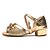 cheap Latin Shoes-Women&#039;s Latin Shoes Sparkling Glitter / Paillette Buckle Heel Bowknot / Sequin Flat Heel Customizable Dance Shoes Golden / Silver / Indoor / Leather / Practice