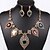 cheap Jewelry Sets-Full Crystal Necklace Earring Jewelry Set