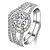 voordelige Ringen-Ringen Modieus Bruiloft Sieraden Sterling zilver Dames Statementringen 1 Set,5 / 6 / 7 / 8 / 9 / 8½ / 9½ / 4 Zilver