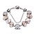 baratos Pulseira-Mulheres Cristal Pulseiras com Pendentes Bracelete Pulseiras com Miçangas Com Miçangas senhoras Europeu Fashion Cristal Pulseira de jóias Branco / Vermelho / Azul Para Presentes de Natal Festa Diário