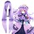 abordables Perruques Halloween-Perruques de Cosplay Gintama Ayame Sarutobi Violet Long Anime Perruques de Cosplay 100 CM Fibre résistante à la chaleur Masculin / Féminin