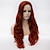 Недорогие Парики к костюмам-парик Черная Вдова, парик для косплея, синтетический парик, глубокая волна, глубокая волна, длинные синтетические волосы, женская боковая часть, красный