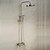 זול גופי מקלחת חיצונית-מערכת למקלחת הגדר - גשם עתיקה ניקל מוברש מערכת למקלחת שסתום קרמי Bath Shower Mixer Taps / Brass / שני חורי ידית אחת