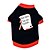 abordables Ropa para perro-Gato Perro Camiseta Letra y Número Navidad Ropa para Perro Transpirable Negro / Rojo Disfraz Algodón XS S M L