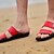 billige Innesko og flip-flops til herrer-Herre Tøfler og flip-flops Avslappet Gange Lasteks Svart Rød Brun Sommer / EU40